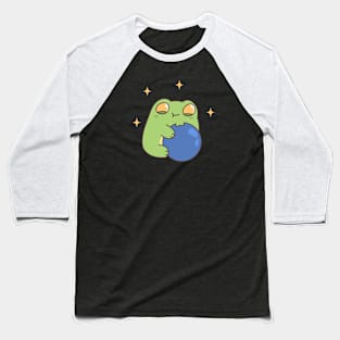 Frog Eating Blueberry Baseball T-Shirt